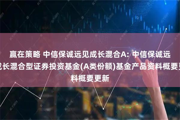 赢在策略 中信保诚远见成长混合A: 中信保诚远见成长混合型证券投资基金(A类份额)基金产品资料概要更新